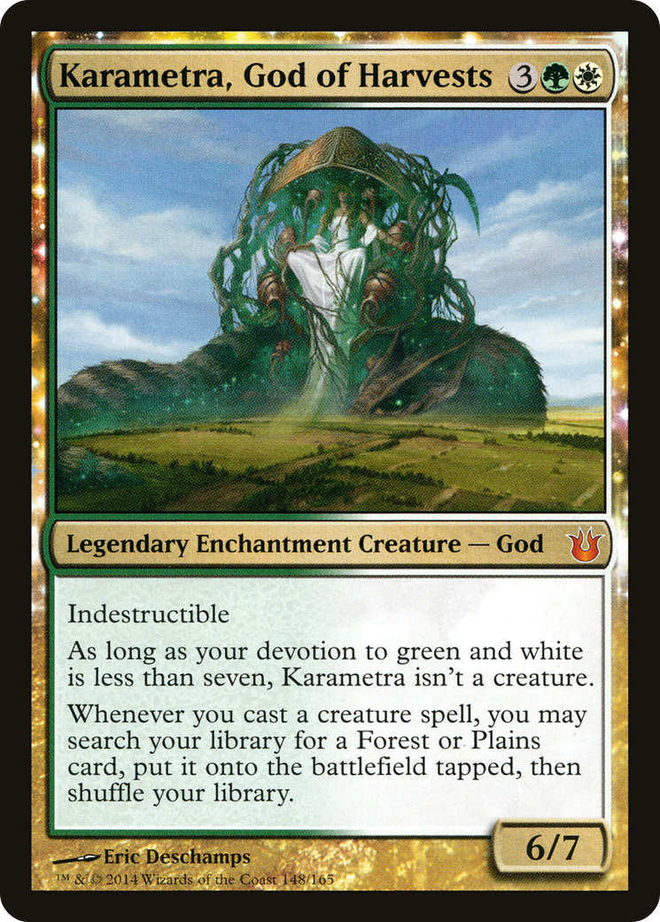 Karametra, God of Harvests (BNG-148) - Born of the Gods: (nyxtouched) Foil - Premium MTG Single from Wizards of the Coast - Just $3.50! Shop now at Game Crave Tournament Store