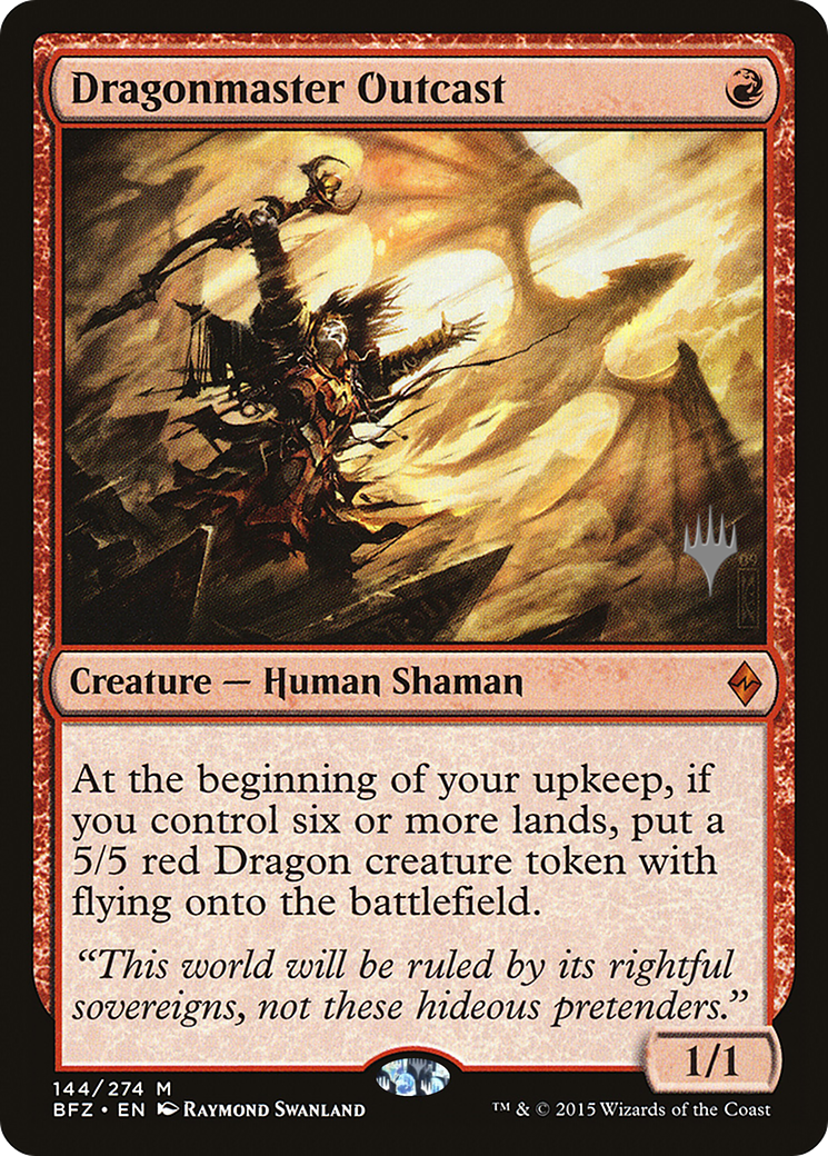 Dragonmaster Outcast (PBFZ-144P) - Battle for Zendikar Promos Foil - Premium MTG Single from Wizards of the Coast - Just $5.41! Shop now at Game Crave Tournament Store