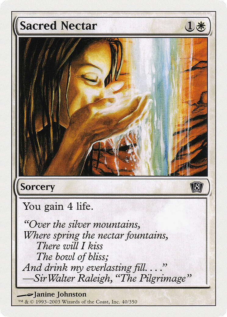 Sacred Nectar (8ED-040) - Eighth Edition - Premium MTG Single from Wizards of the Coast - Just $0.25! Shop now at Game Crave Tournament Store