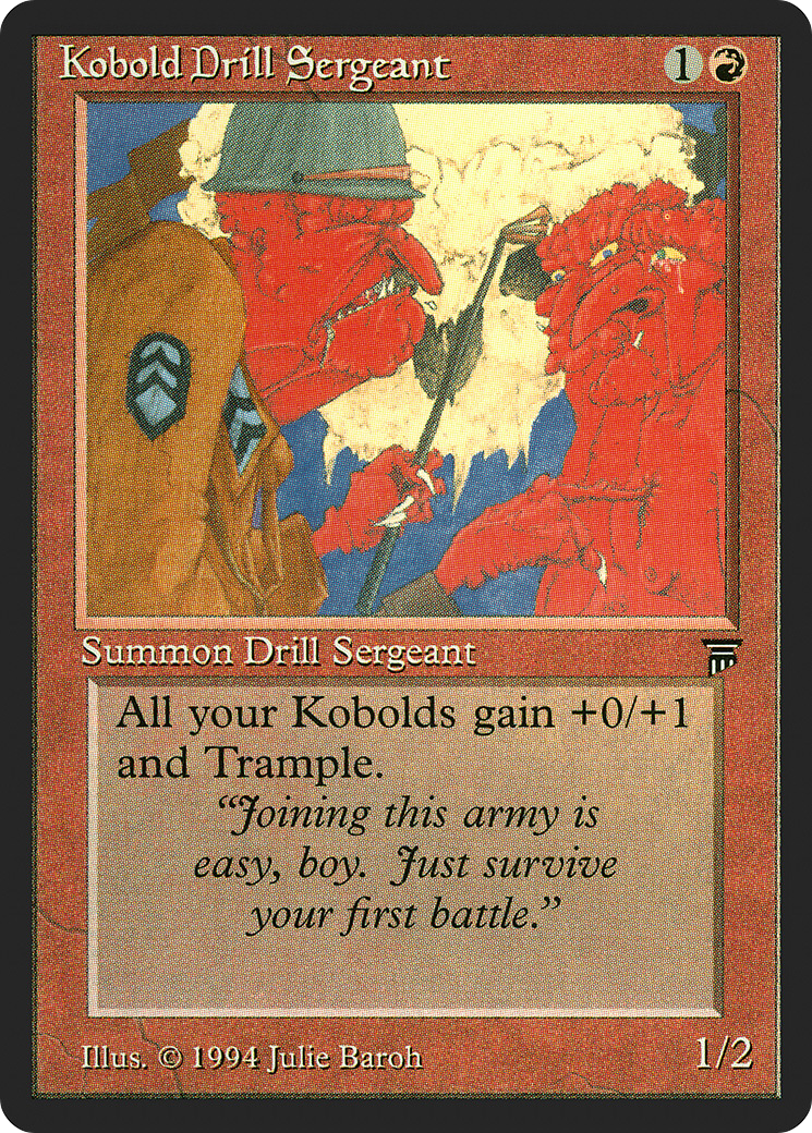 Kobold Drill Sergeant (LEG-154) - Legends - Premium MTG Single from Wizards of the Coast - Just $8.10! Shop now at Game Crave Tournament Store