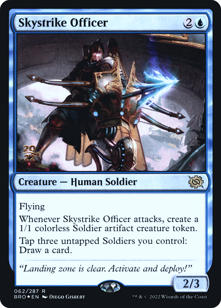 Skystrike Officer (PBRO-62S) - The Brothers' War Promos Foil - Premium MTG Single from Wizards of the Coast - Just $0.35! Shop now at Game Crave Tournament Store