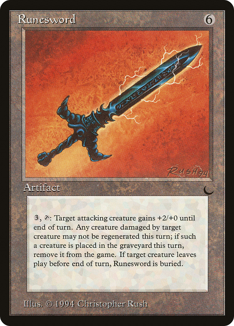 Runesword (DRK-107) - The Dark - Premium MTG Single from Wizards of the Coast - Just $1.26! Shop now at Game Crave Tournament Store