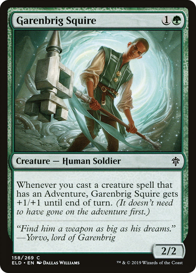 Garenbrig Squire (ELD-158) - Throne of Eldraine - Premium MTG Single from Wizards of the Coast - Just $0.25! Shop now at Game Crave Tournament Store