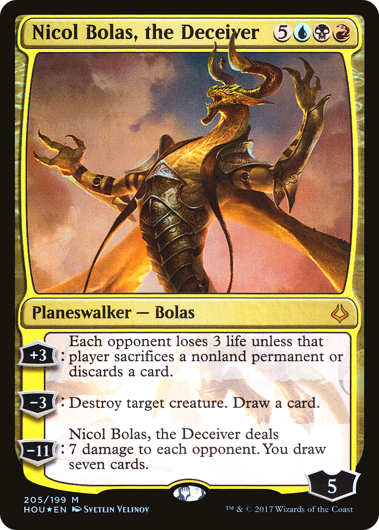 Nicol Bolas, the Deceiver (HOU-205) - Hour of Devastation Foil - Premium MTG Single from Wizards of the Coast - Just $1.34! Shop now at Game Crave Tournament Store