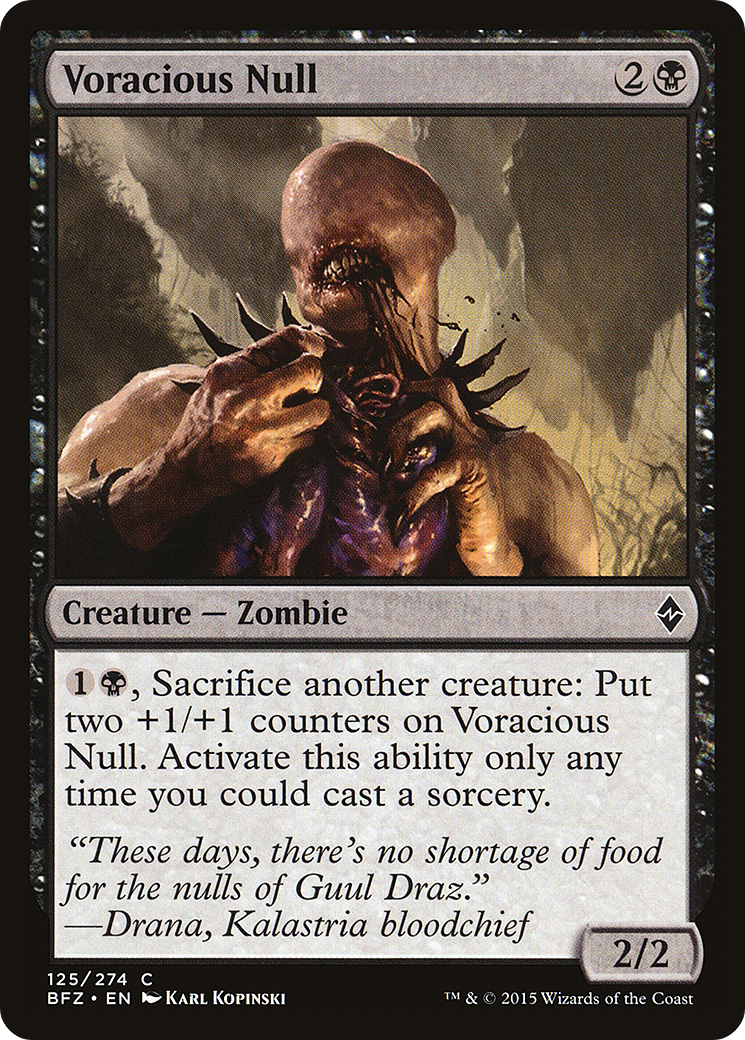 Voracious Null (BFZ-125) - Battle for Zendikar - Premium MTG Single from Wizards of the Coast - Just $0.08! Shop now at Game Crave Tournament Store