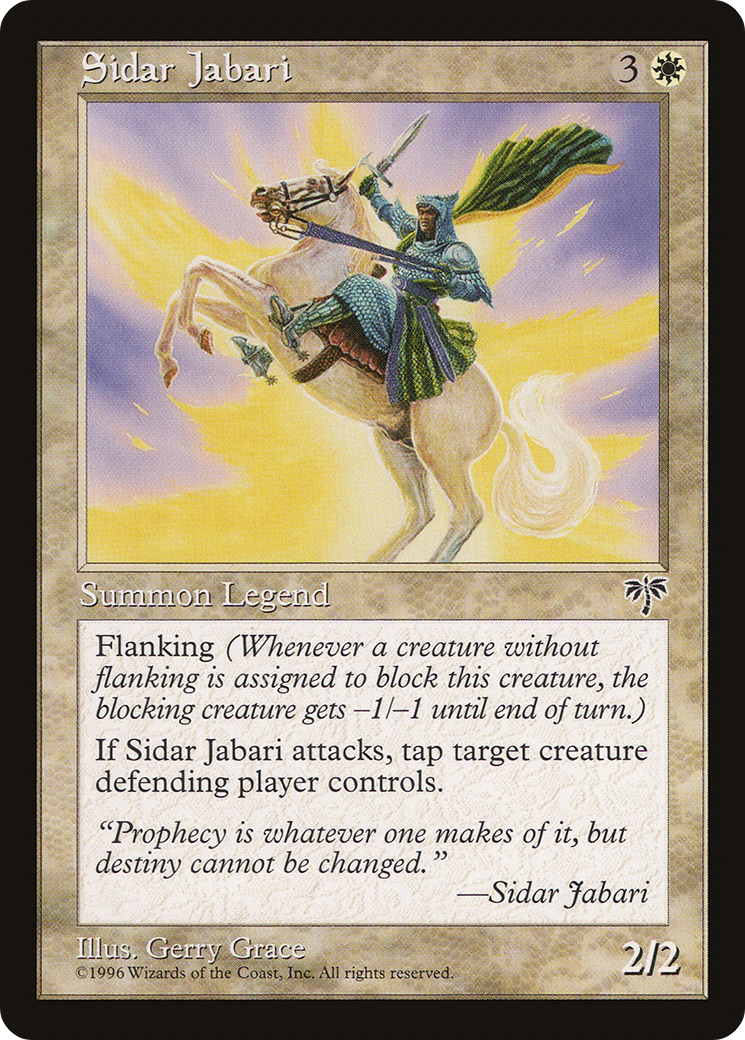 Sidar Jabari (MIR-039) - Mirage - Premium MTG Single from Wizards of the Coast - Just $0.20! Shop now at Game Crave Tournament Store