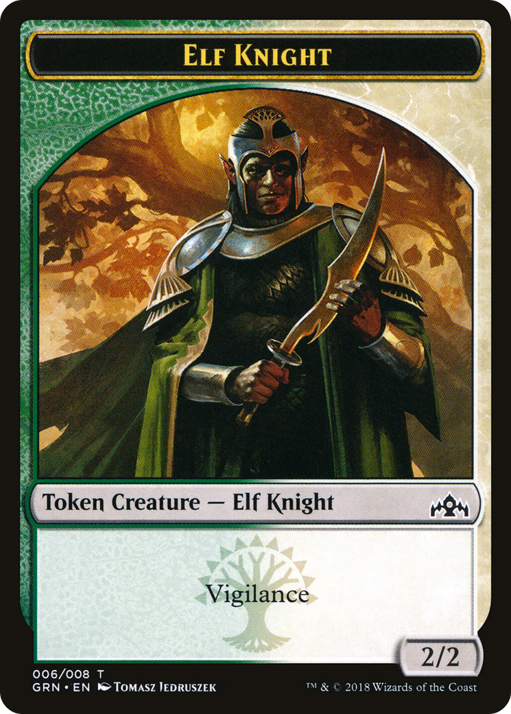 Elf Knight (TGRN-006) - Guilds of Ravnica Tokens - Premium MTG Single from Wizards of the Coast - Just $0.25! Shop now at Game Crave Tournament Store