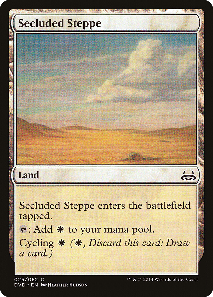 Secluded Steppe (DVD-025) - Duel Decks Anthology: Divine vs. Demonic - Premium MTG Single from Wizards of the Coast - Just $0.25! Shop now at Game Crave Tournament Store