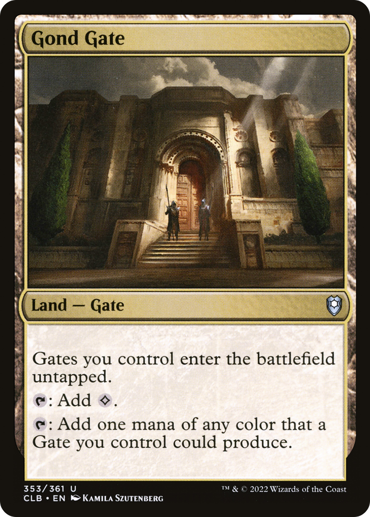 Gond Gate (CLB-353) - Commander Legends: Battle for Baldur's Gate - Premium MTG Single from Wizards of the Coast - Just $0.12! Shop now at Game Crave Tournament Store