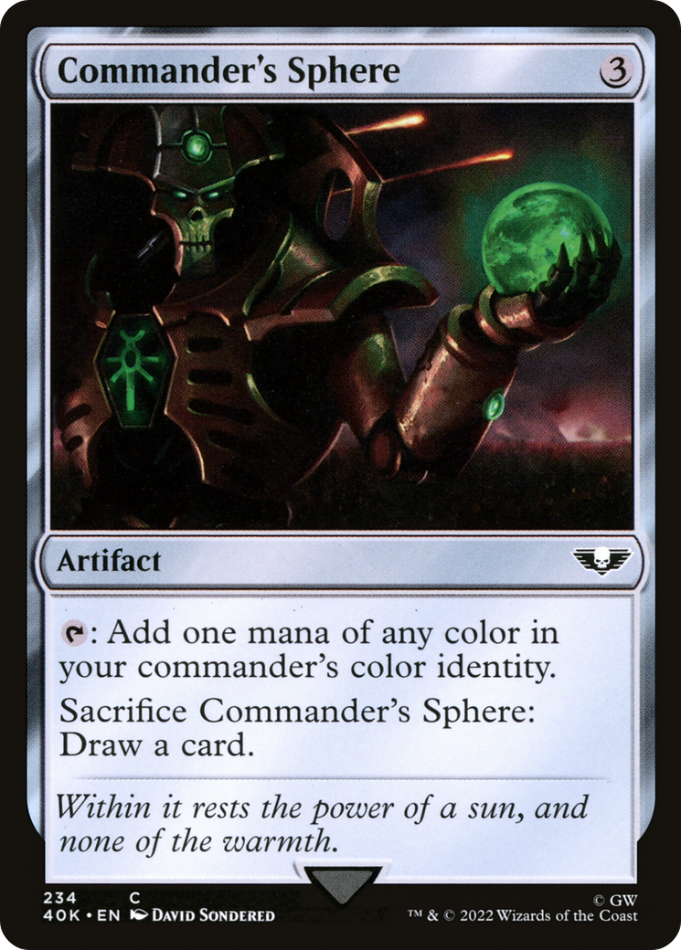Commander's Sphere (40K-234) - Warhammer 40,000 Commander - Premium MTG Single from Wizards of the Coast - Just $0.08! Shop now at Game Crave Tournament Store