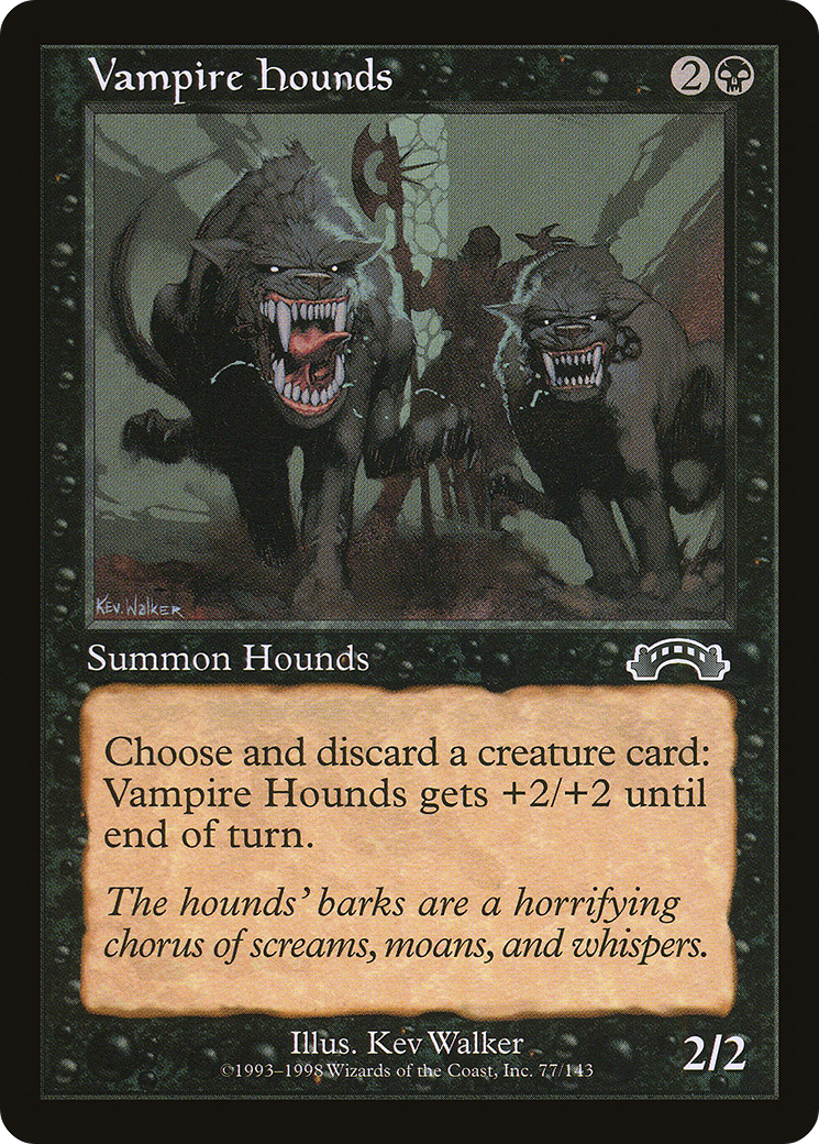 Vampire Hounds (EXO-077) - Exodus - Premium MTG Single from Wizards of the Coast - Just $0.25! Shop now at Game Crave Tournament Store