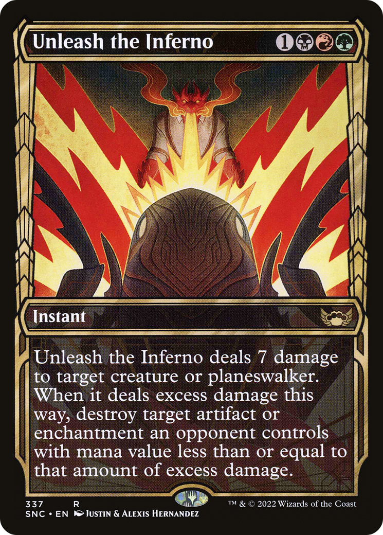 Unleash the Inferno (SNC-337) - Streets of New Capenna: (Showcase) - Premium MTG Single from Wizards of the Coast - Just $0.08! Shop now at Game Crave Tournament Store
