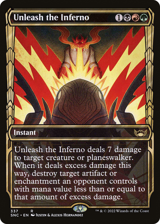 Unleash the Inferno (SNC-337) - Streets of New Capenna: (Showcase) - Premium MTG Single from Wizards of the Coast - Just $0.08! Shop now at Game Crave Tournament Store