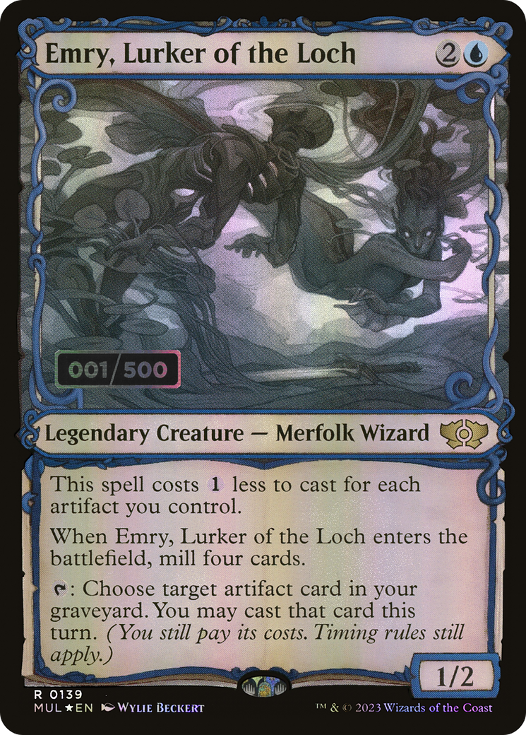 Emry, Lurker of the Loch (MUL-139Z) - Multiverse Legends: (Showcase) Foil - Premium MTG Single from Wizards of the Coast - Just $242.02! Shop now at Game Crave Tournament Store