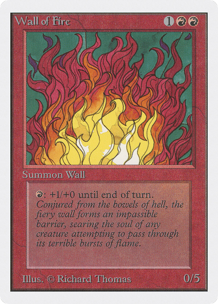 Wall of Fire (2ED-182) - Unlimited Edition - Premium MTG Single from Wizards of the Coast - Just $0.63! Shop now at Game Crave Tournament Store