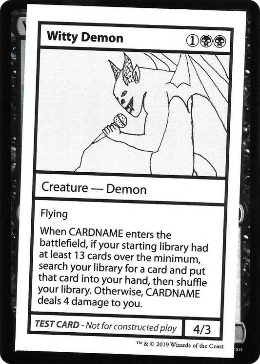 Witty Demon (CMB2-050) - Mystery Booster Playtest Cards 2021 - Premium MTG Single from Wizards of the Coast - Just $0.25! Shop now at Game Crave Tournament Store