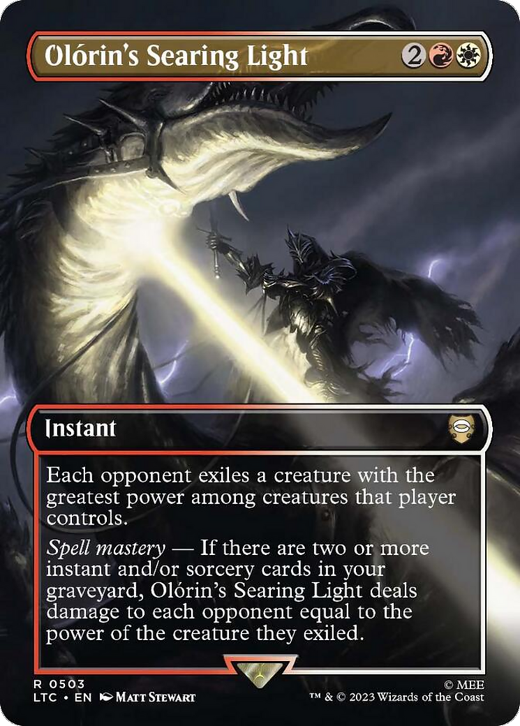 Olórin's Searing Light (LTC-503) - Tales of Middle-earth Commander (Borderless) - Premium MTG Single from Wizards of the Coast - Just $1.10! Shop now at Game Crave Tournament Store