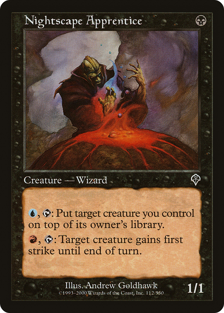 Nightscape Apprentice (INV-112) - Invasion Foil - Premium MTG Single from Wizards of the Coast - Just $0.12! Shop now at Game Crave Tournament Store