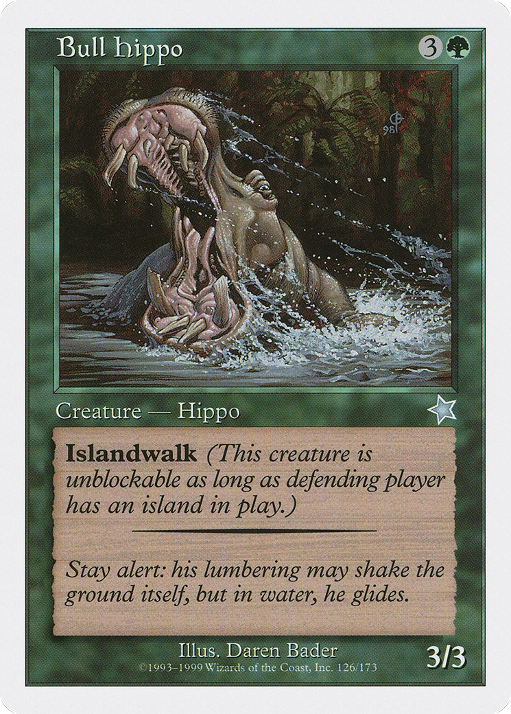 Bull Hippo (S99-126) - Starter 1999 - Premium MTG Single from Wizards of the Coast - Just $0.08! Shop now at Game Crave Tournament Store