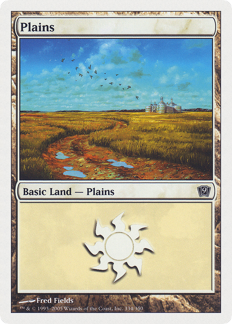 Plains (9ED-334) - Ninth Edition - Premium MTG Single from Wizards of the Coast - Just $0.10! Shop now at Game Crave Tournament Store