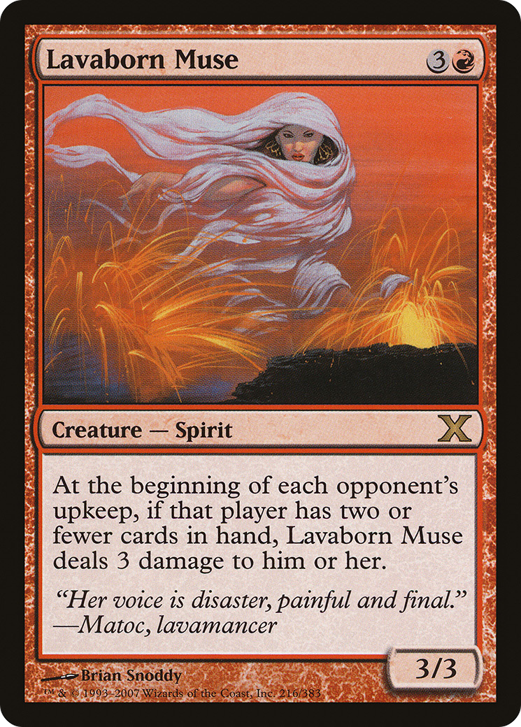 Lavaborn Muse (10E-216) - Tenth Edition Foil - Premium MTG Single from Wizards of the Coast - Just $1.14! Shop now at Game Crave Tournament Store