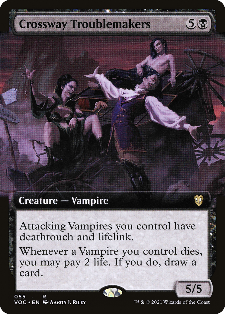 Crossway Troublemakers (VOC-055) - Crimson Vow Commander: (Extended Art) - Premium MTG Single from Wizards of the Coast - Just $1.74! Shop now at Game Crave Tournament Store