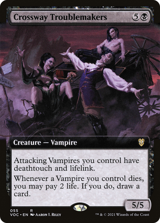 Crossway Troublemakers (VOC-055) - Crimson Vow Commander: (Extended Art) - Premium MTG Single from Wizards of the Coast - Just $1.74! Shop now at Game Crave Tournament Store