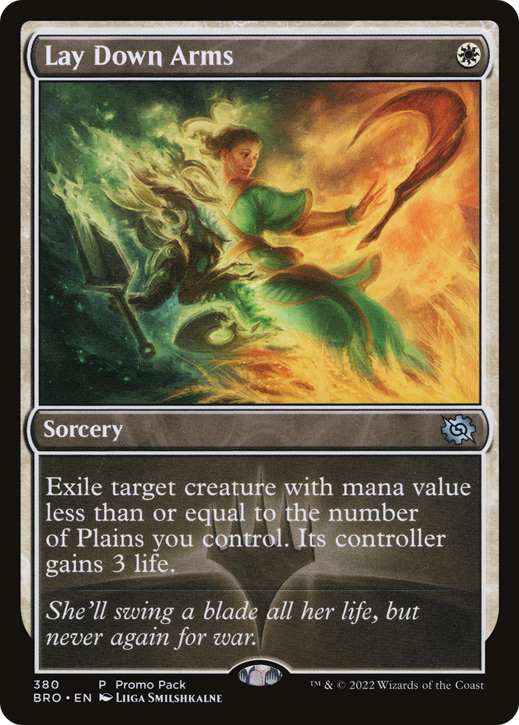 Lay Down Arms (BRO-380) - The Brothers' War - Premium MTG Single from Wizards of the Coast - Just $0.13! Shop now at Game Crave Tournament Store