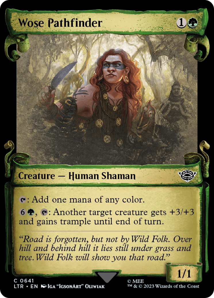 Wose Pathfinder (LTR-641) - The Lord of the Rings: Tales of Middle-earth: (Showcase) - Premium MTG Single from Wizards of the Coast - Just $0.25! Shop now at Game Crave Tournament Store