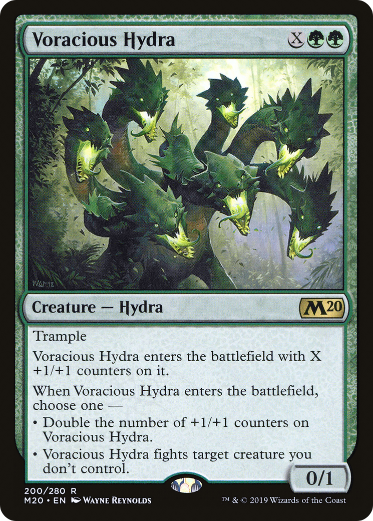 Voracious Hydra (M20-200) - Core Set 2020 Foil - Premium MTG Single from Wizards of the Coast - Just $3.98! Shop now at Game Crave Tournament Store