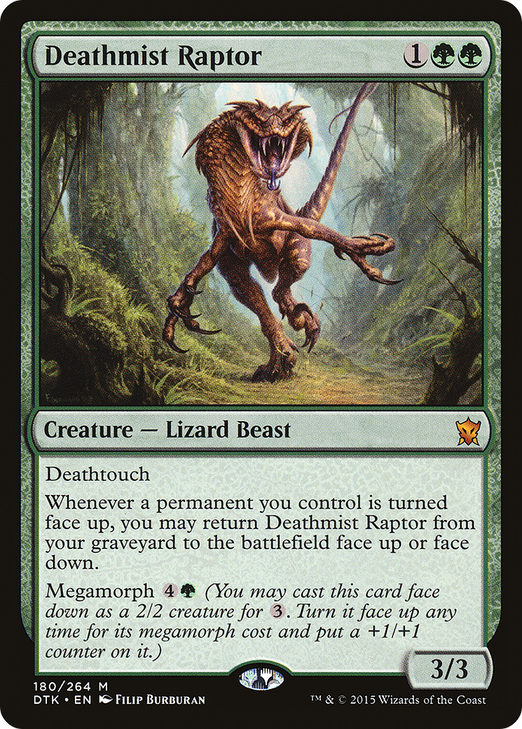 Deathmist Raptor (DTK-180) - Dragons of Tarkir Foil - Premium MTG Single from Wizards of the Coast - Just $0.55! Shop now at Game Crave Tournament Store