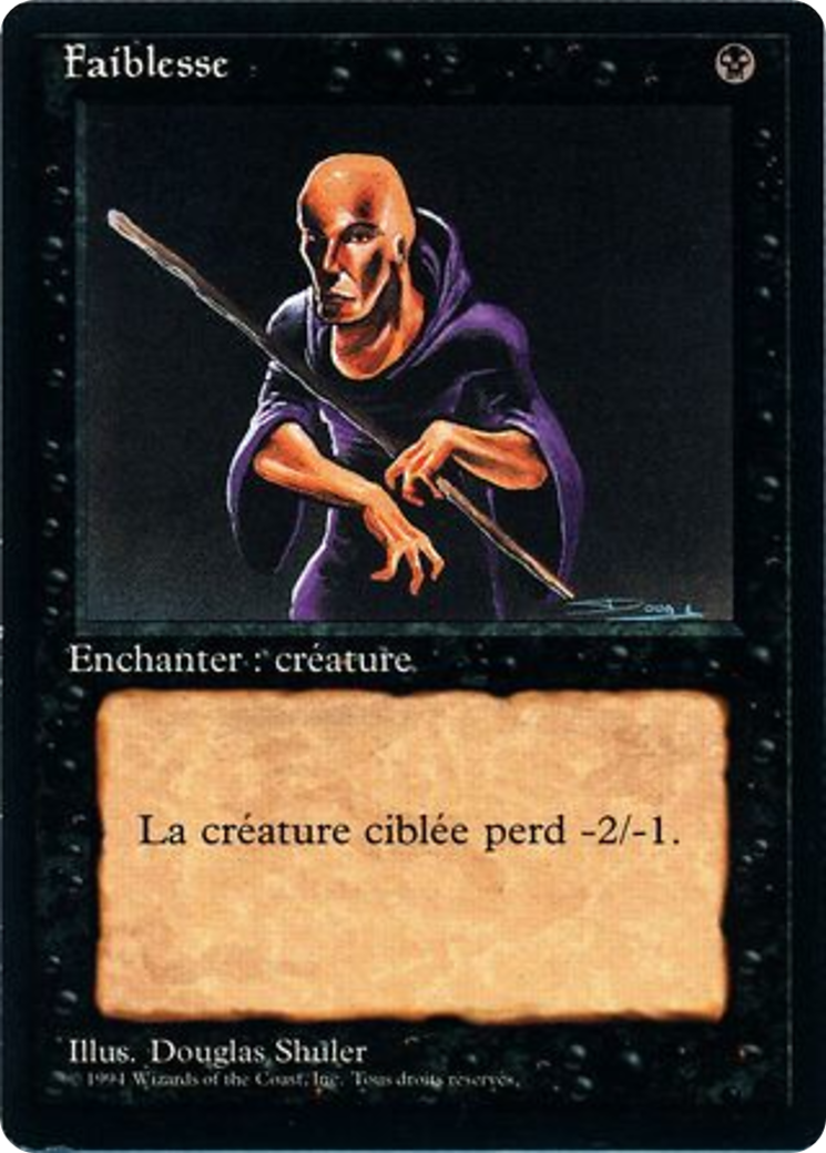 Weakness (FBB-136) - Foreign Black Border - Premium MTG Single from Wizards of the Coast - Just $0.48! Shop now at Game Crave Tournament Store