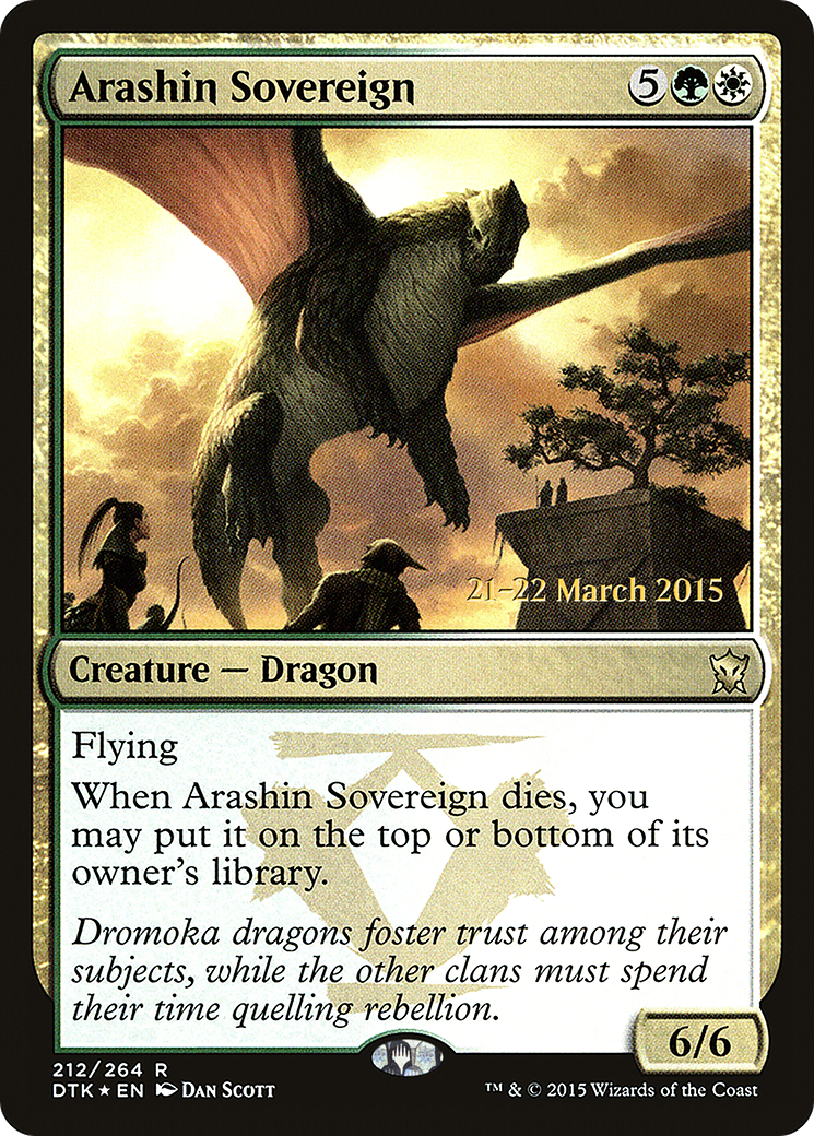 Arashin Sovereign (PDTK-212S) - Dragons of Tarkir Promos Foil - Premium MTG Single from Wizards of the Coast - Just $0.15! Shop now at Game Crave Tournament Store
