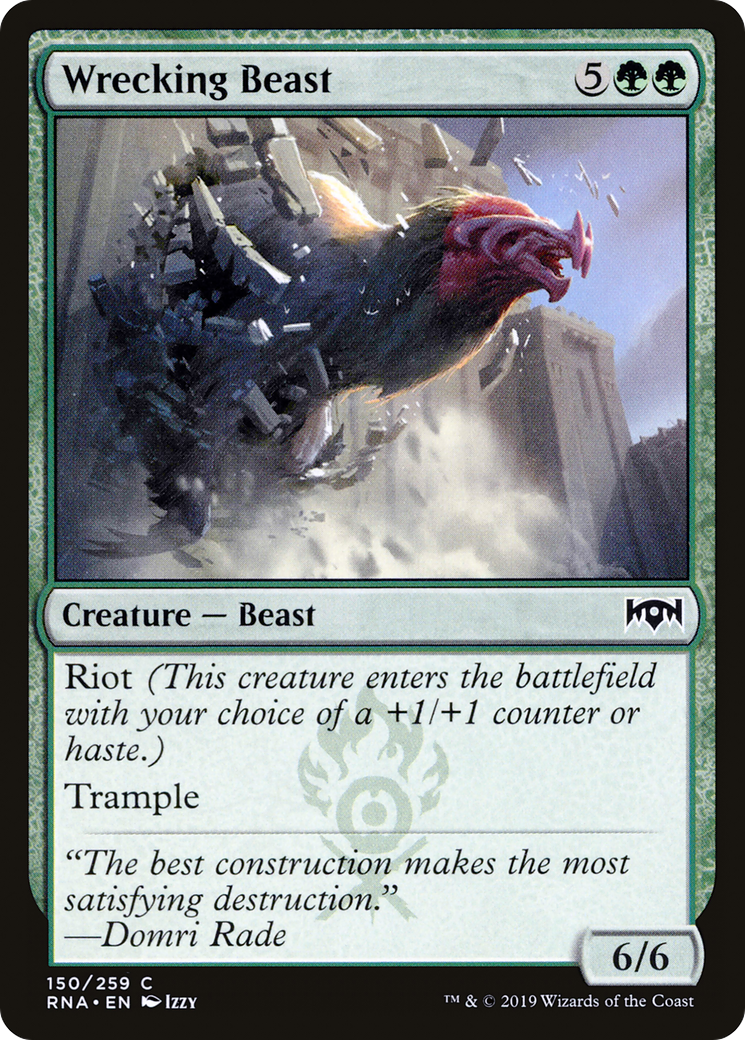 Wrecking Beast (RNA-150) - Ravnica Allegiance - Premium MTG Single from Wizards of the Coast - Just $0.08! Shop now at Game Crave Tournament Store