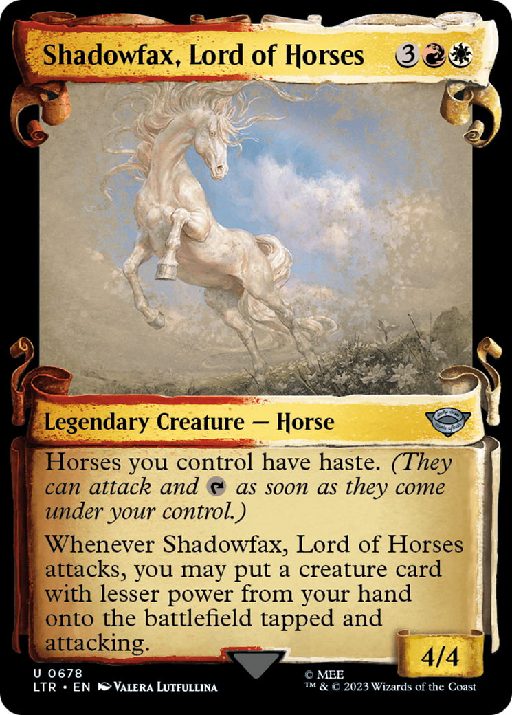 Shadowfax, Lord of Horses (LTR-678) - The Lord of the Rings: Tales of Middle-earth: (Showcase) - Premium MTG Single from Wizards of the Coast - Just $0.08! Shop now at Game Crave Tournament Store