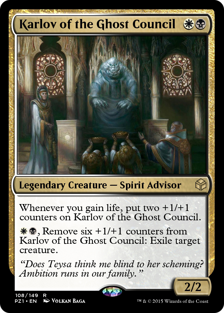 Karlov of the Ghost Council (PZ1-108) - Legendary Cube Prize Pack - Premium MTG Single from Wizards of the Coast - Just $0! Shop now at Game Crave Tournament Store
