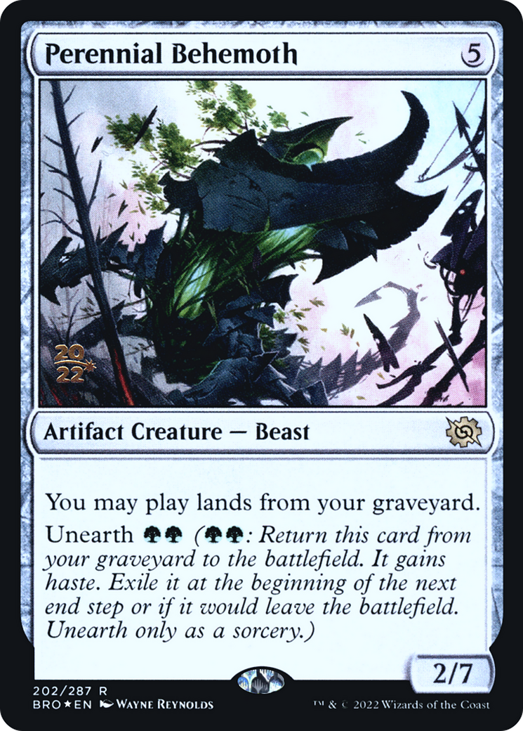 Perennial Behemoth (PBRO-202S) - The Brothers' War Promos Foil - Premium MTG Single from Wizards of the Coast - Just $0.70! Shop now at Game Crave Tournament Store