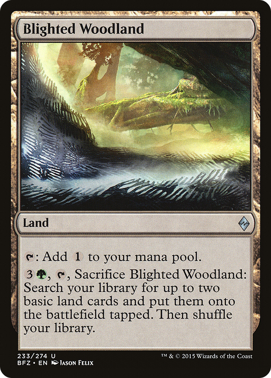 Blighted Woodland (BFZ-233) - Battle for Zendikar Foil - Premium MTG Single from Wizards of the Coast - Just $0.59! Shop now at Game Crave Tournament Store