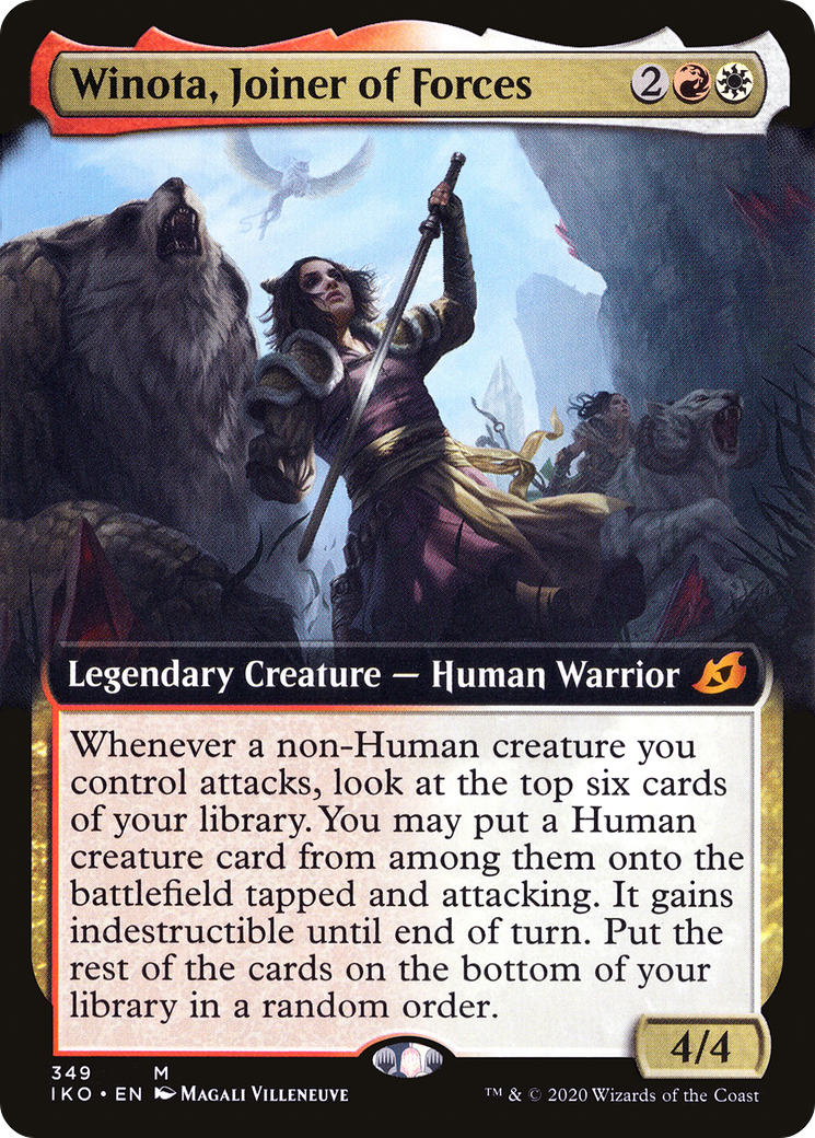 Winota, Joiner of Forces (IKO-349) - Ikoria: Lair of Behemoths: (Extended Art) - Premium MTG Single from Wizards of the Coast - Just $3.43! Shop now at Game Crave Tournament Store