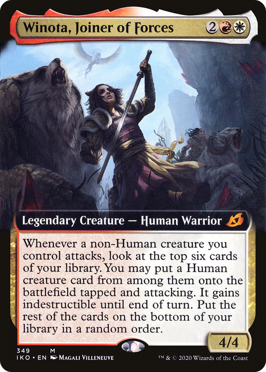 Winota, Joiner of Forces (IKO-349) - Ikoria: Lair of Behemoths: (Extended Art) - Premium MTG Single from Wizards of the Coast - Just $3.43! Shop now at Game Crave Tournament Store