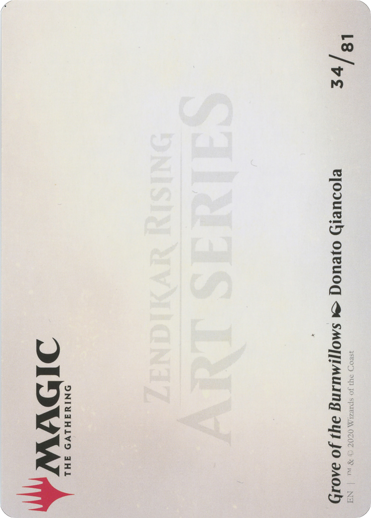 Grove of the Burnwillows // Grove of the Burnwillows (AZNR-034) - Zendikar Rising Art Series (Borderless) - Premium MTG Single from Wizards of the Coast - Just $0! Shop now at Game Crave Tournament Store