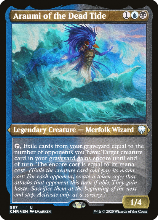 Araumi of the Dead Tide (CMR-587) - Commander Legends Etched Foil - Premium MTG Single from Wizards of the Coast - Just $0.21! Shop now at Game Crave Tournament Store