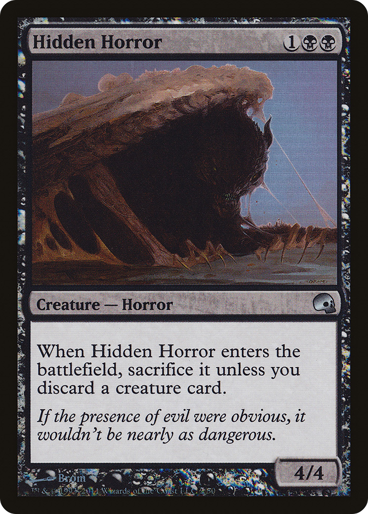 Hidden Horror (PD3-002) - Premium Deck Series: Graveborn Foil - Premium MTG Single from Wizards of the Coast - Just $0.08! Shop now at Game Crave Tournament Store