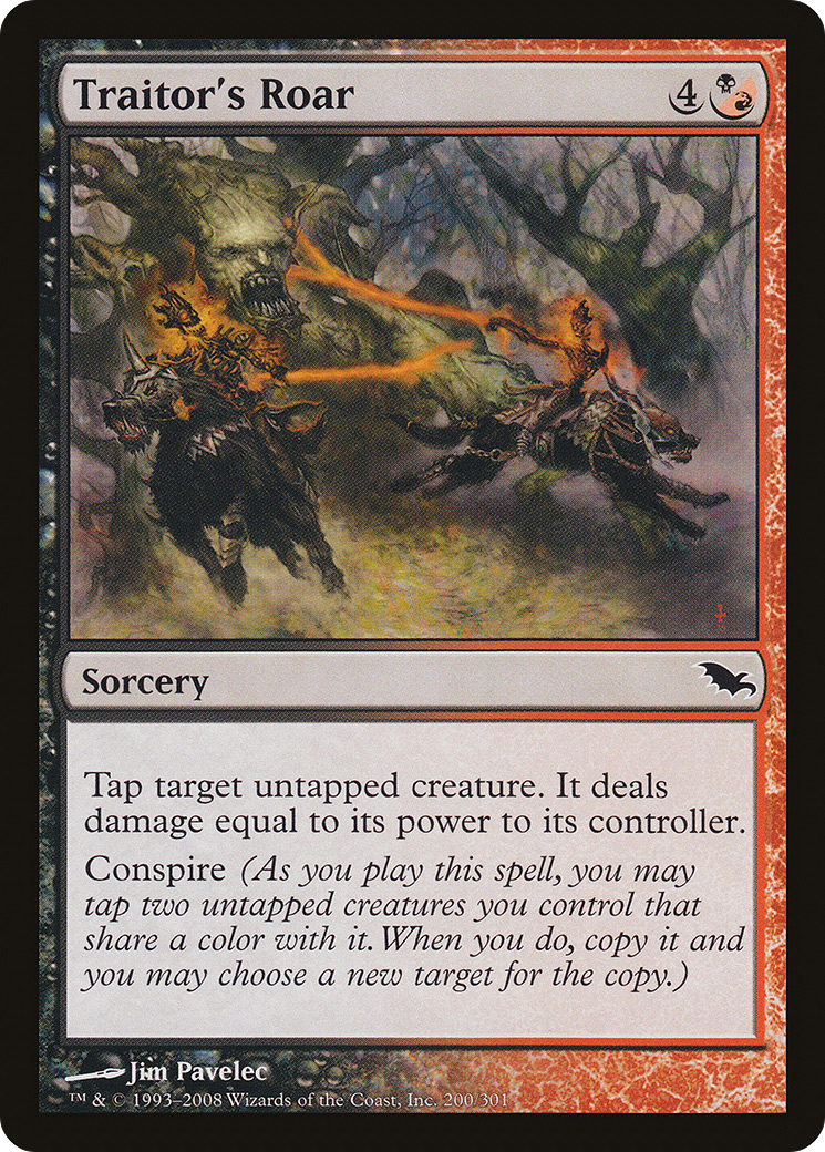 Traitor's Roar (SHM-200) - Shadowmoor Foil - Premium MTG Single from Wizards of the Coast - Just $0.12! Shop now at Game Crave Tournament Store
