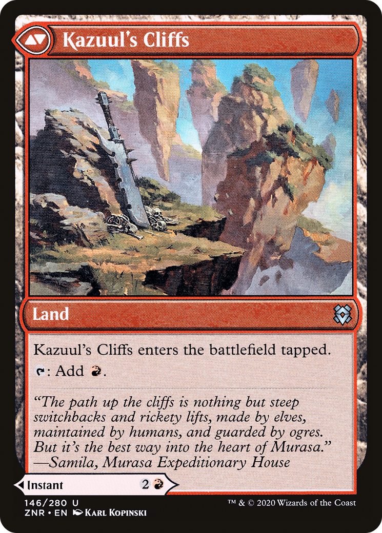Kazuul's Fury // Kazuul's Cliffs (ZNR-146) - Zendikar Rising - Premium MTG Single from Wizards of the Coast - Just $0.35! Shop now at Game Crave Tournament Store