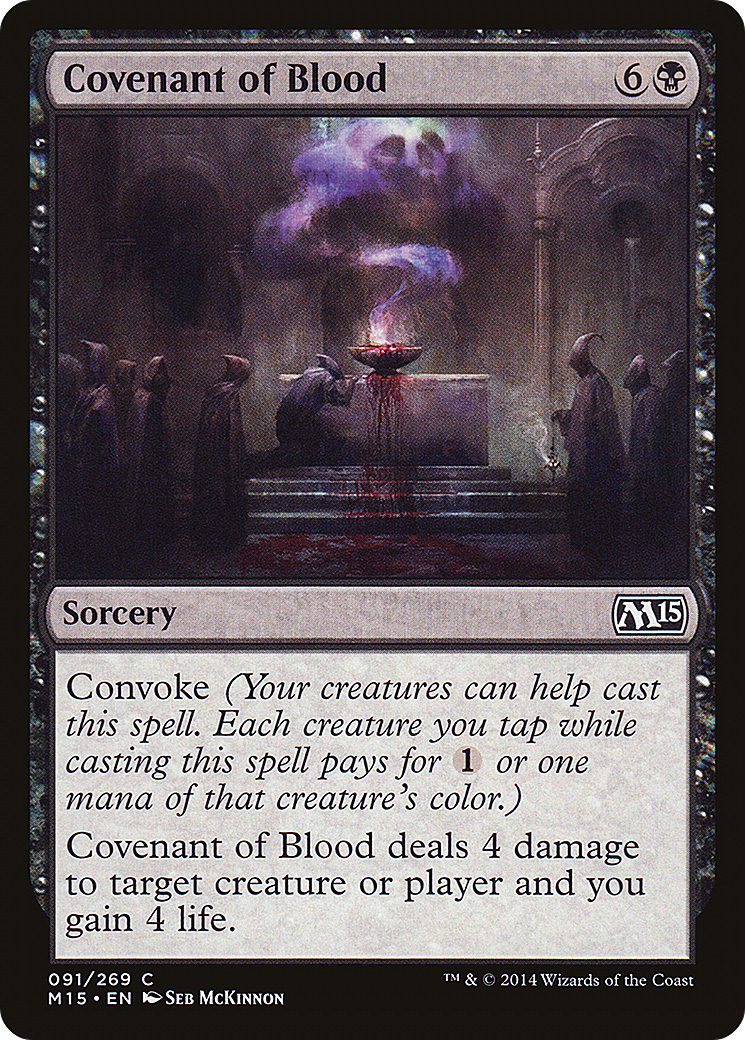 Covenant of Blood (M15-091) - Magic 2015 - Premium MTG Single from Wizards of the Coast - Just $0.25! Shop now at Game Crave Tournament Store