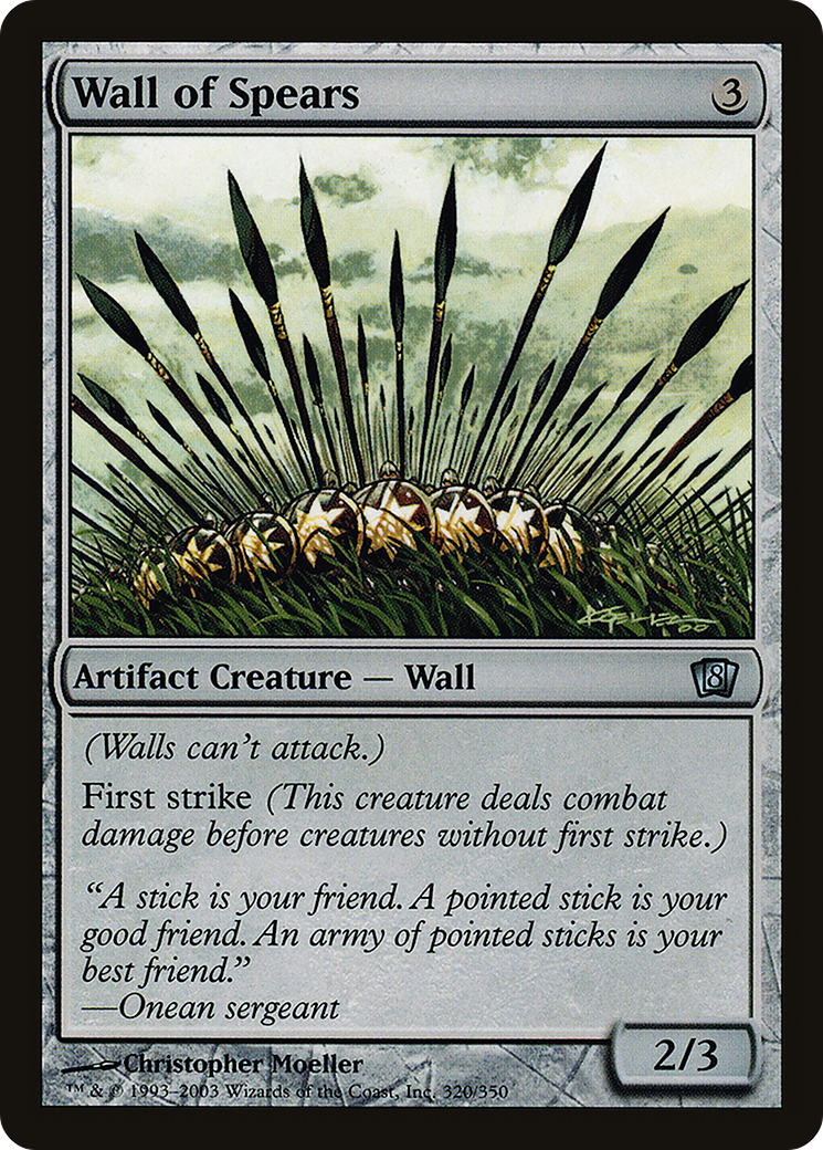 Wall of Spears (8ED-320★) - Eighth Edition Foil - Premium MTG Single from Wizards of the Coast - Just $0.42! Shop now at Game Crave Tournament Store