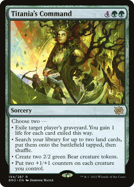 Titania's Command (BRO-194) - The Brothers' War - Premium MTG Single from Wizards of the Coast - Just $0.09! Shop now at Game Crave Tournament Store