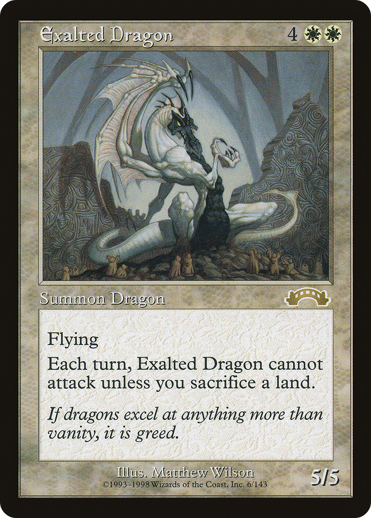 Exalted Dragon (EXO-006) - Exodus - Premium MTG Single from Wizards of the Coast - Just $1.07! Shop now at Game Crave Tournament Store