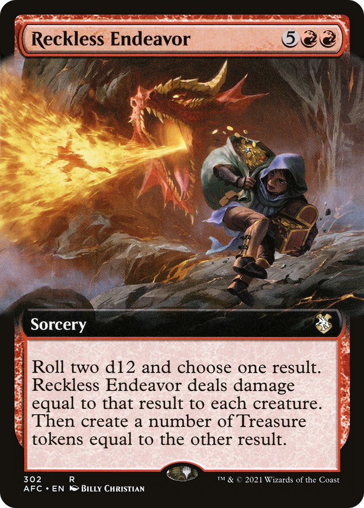 Reckless Endeavor (AFC-302) - Forgotten Realms Commander: (Extended Art) - Premium MTG Single from Wizards of the Coast - Just $7.82! Shop now at Game Crave Tournament Store